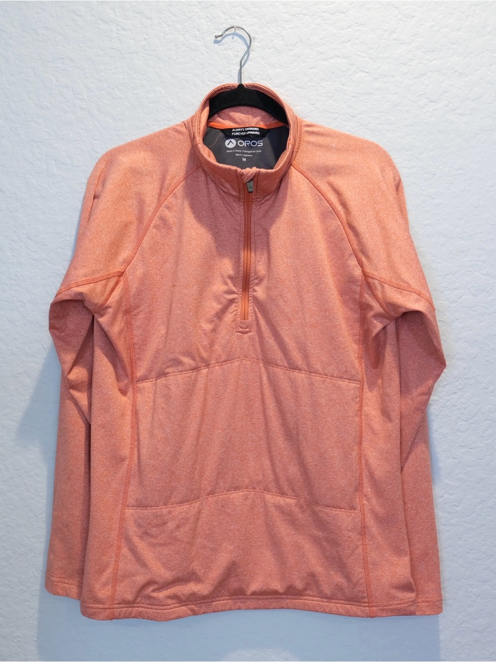 OROS Solarcore Explorer 1/4 Zip Insulated Pullover Men’s Size M Orange Outdoor